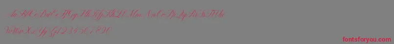 ClaudyaDemo Font – Red Fonts on Gray Background