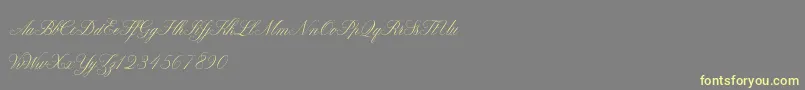 ClaudyaDemo Font – Yellow Fonts on Gray Background