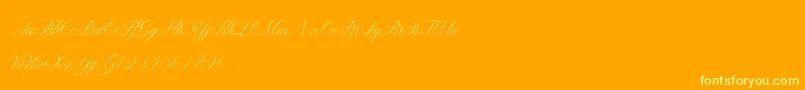 ClaudyaDemo Font – Yellow Fonts on Orange Background