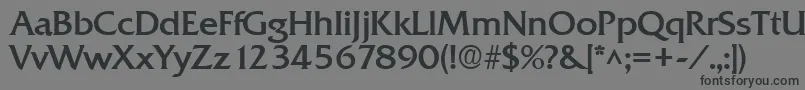 Saiba mais sobre a fonte QuadratBold Fonte QuadratBold – fontes pretas em um fundo cinza