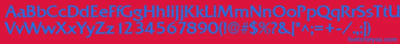 QuadratBold Font – Blue Fonts on Red Background