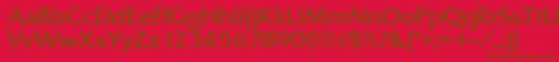 Шрифт QuadratBold – коричневые шрифты на красном фоне