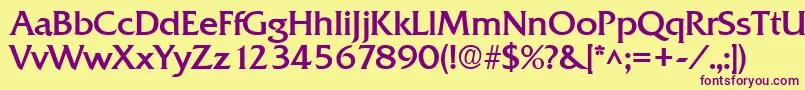 QuadratBold Font – Purple Fonts on Yellow Background