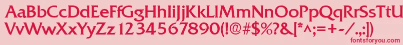QuadratBold Font – Red Fonts on Pink Background