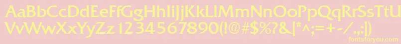 QuadratBold Font – Yellow Fonts on Pink Background