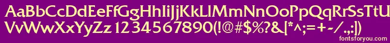 QuadratBold Font – Yellow Fonts on Purple Background