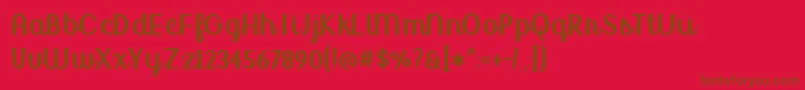 More about BmdUptownMarketUpright Font BmdUptownMarketUpright Font – Brown Fonts on Red Background