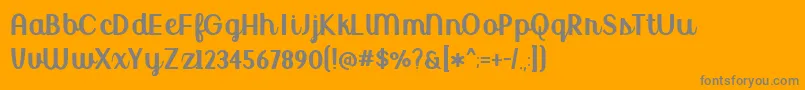 BmdUptownMarketUpright Font – Gray Fonts on Orange Background