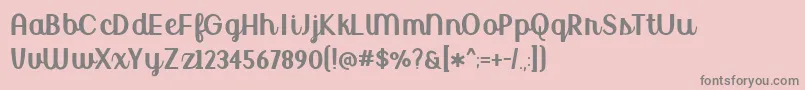 fuente BmdUptownMarketUpright – Fuentes Grises Sobre Fondo Rosa