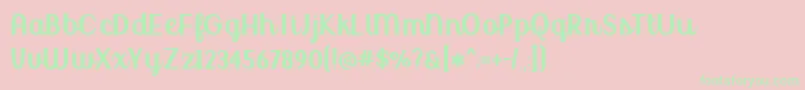 BmdUptownMarketUpright Font – Green Fonts on Pink Background