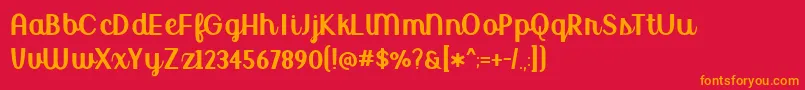 More about BmdUptownMarketUpright Font BmdUptownMarketUpright Font – Orange Fonts on Red Background