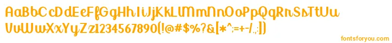 BmdUptownMarketUpright Font – Orange Fonts on White Background