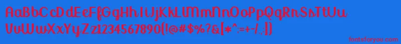 More about BmdUptownMarketUpright Font BmdUptownMarketUpright Font – Red Fonts on Blue Background