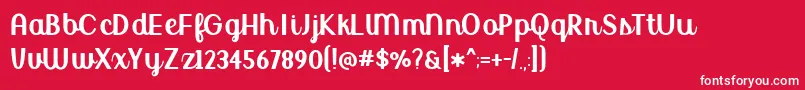 BmdUptownMarketUpright Font – White Fonts on Red Background