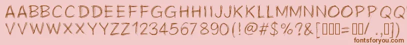 Pwscratchy Font – Brown Fonts on Pink Background