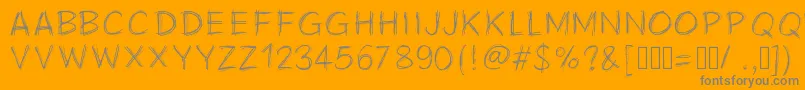 Pwscratchy Font – Gray Fonts on Orange Background