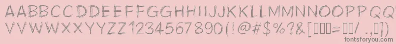 Pwscratchy Font – Gray Fonts on Pink Background