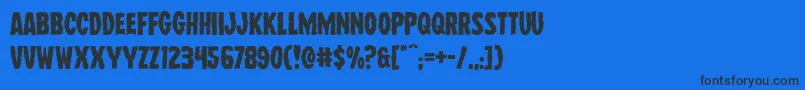 Шрифт Wolfbrothersexpand – чёрные шрифты на синем фоне