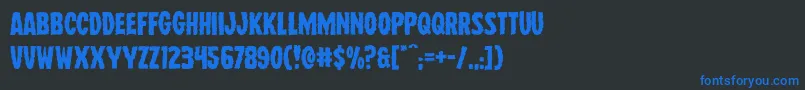 Шрифт Wolfbrothersexpand – синие шрифты на чёрном фоне