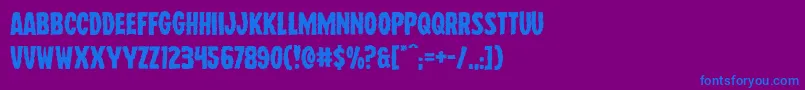 Wolfbrothersexpand Font – Blue Fonts on Purple Background