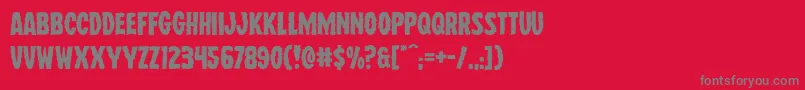 Wolfbrothersexpand Font – Gray Fonts on Red Background