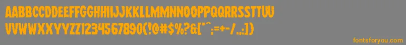 Wolfbrothersexpand Font – Orange Fonts on Gray Background