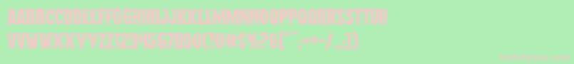 フォントWolfbrothersexpand – 緑の背景にピンクのフォント