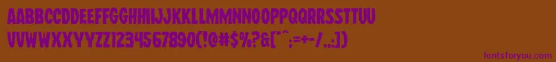 Wolfbrothersexpand Font – Purple Fonts on Brown Background