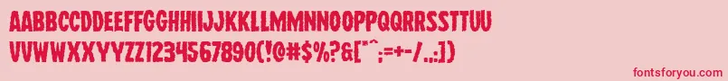 Wolfbrothersexpand Font – Red Fonts on Pink Background