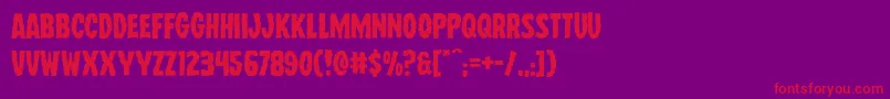 Wolfbrothersexpand Font – Red Fonts on Purple Background