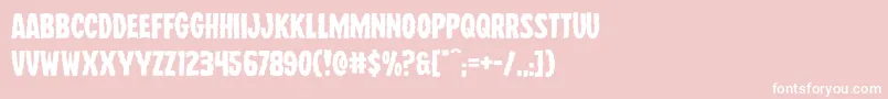 Wolfbrothersexpand-Schriftart – Weiße Schriften auf rosa Hintergrund