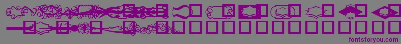 GcdesignDing3 Font – Purple Fonts on Gray Background