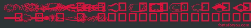 GcdesignDing3 Font – Red Fonts on Black Background