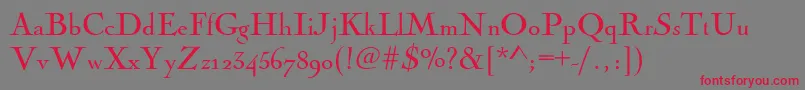 Nicolasn Font – Red Fonts on Gray Background