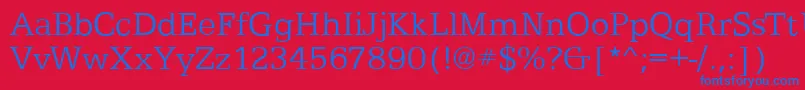 EgyptianTextLightRegular Font – Blue Fonts on Red Background