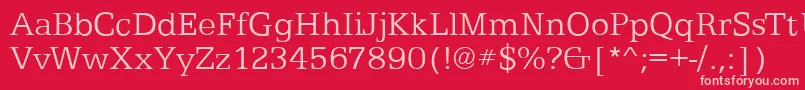 Police EgyptianTextLightRegular – polices roses sur fond rouge
