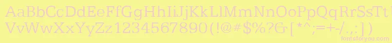 EgyptianTextLightRegular Font – Pink Fonts on Yellow Background