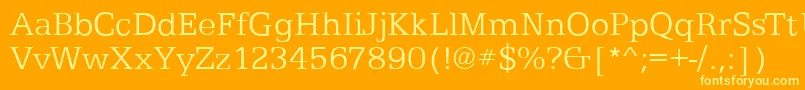 Police EgyptianTextLightRegular – polices jaunes sur fond orange