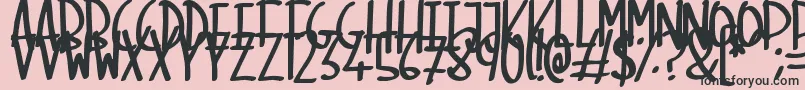 SkinnyMarker Font – Black Fonts on Pink Background