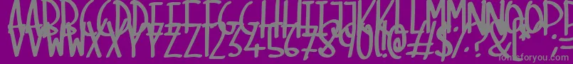 SkinnyMarker Font – Gray Fonts on Purple Background