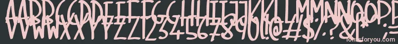 SkinnyMarker Font – Pink Fonts on Black Background