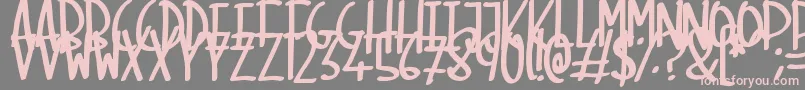 SkinnyMarker Font – Pink Fonts on Gray Background