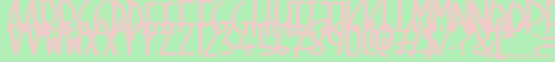 SkinnyMarker Font – Pink Fonts on Green Background