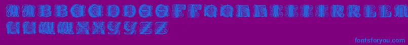 Paulus Font – Blue Fonts on Purple Background