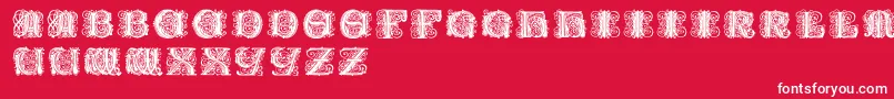 Paulus-fontti – valkoiset fontit punaisella taustalla