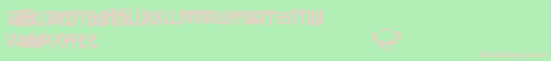 YoungZaphod Font – Pink Fonts on Green Background