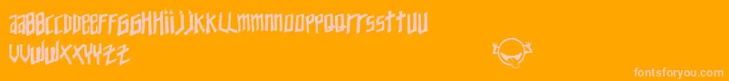 YoungZaphod Font – Pink Fonts on Orange Background