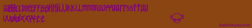 YoungZaphod Font – Purple Fonts on Brown Background