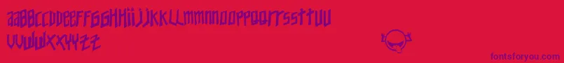 YoungZaphod Font – Purple Fonts on Red Background