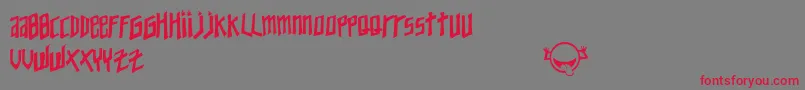 YoungZaphod Font – Red Fonts on Gray Background